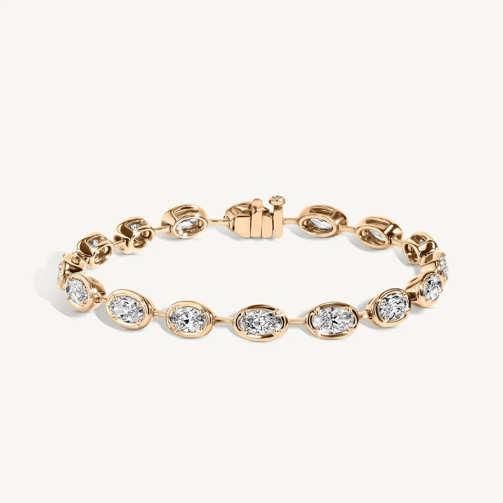 East West Oval Diamond Celeste Tennis Bracelet